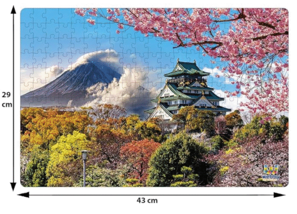 Osaka Castle with Mount Fuji Jigsaw Puzzle, 252 Pieces